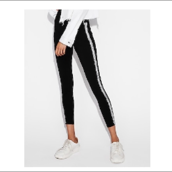 Express High Waist Legging Embellished Side Stripe - Picture 6 of 6